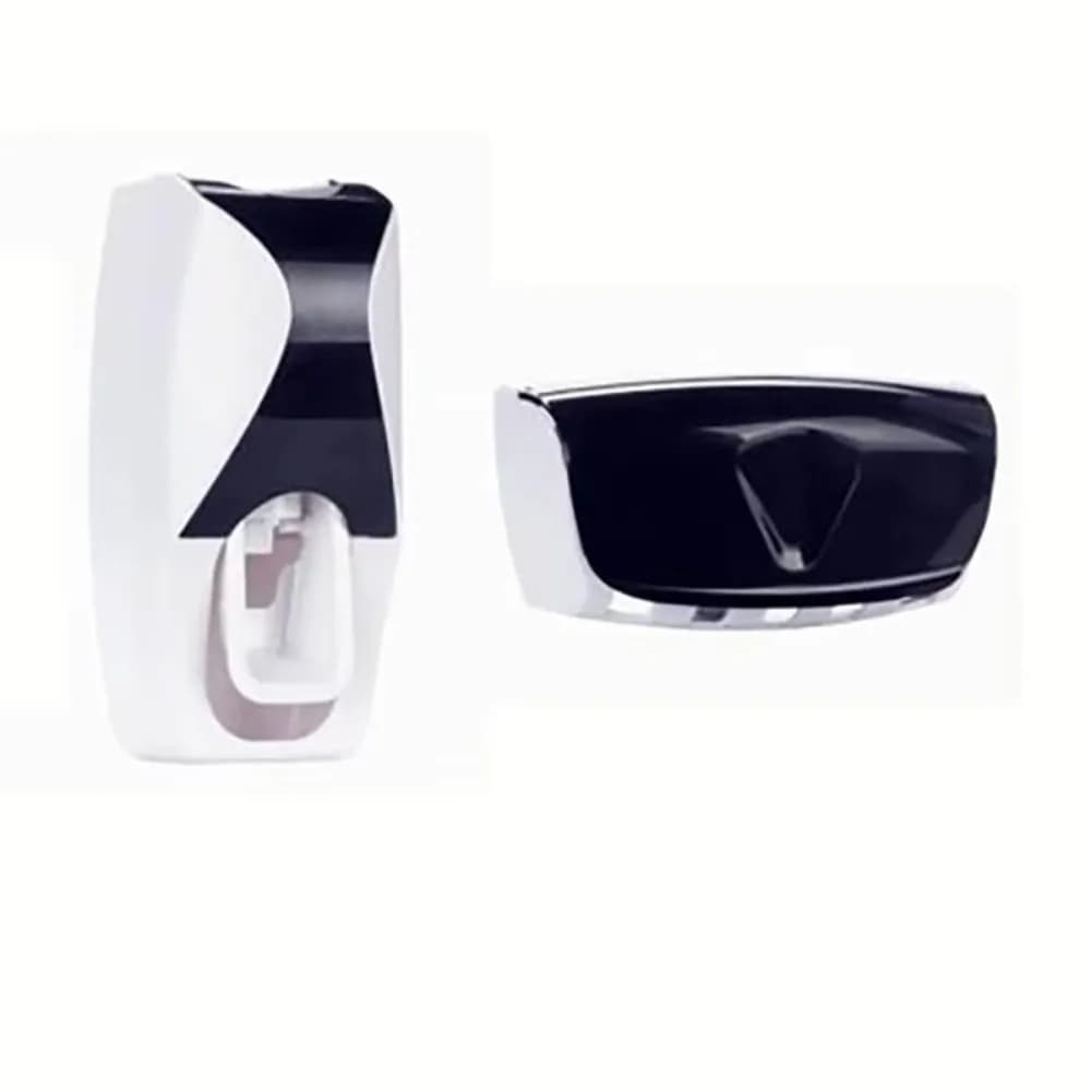 2 pezzi/se spremi dentifricio in plastica set portaspazzolino automatico impermeabile supporto per spazzolino leggero montato a parete