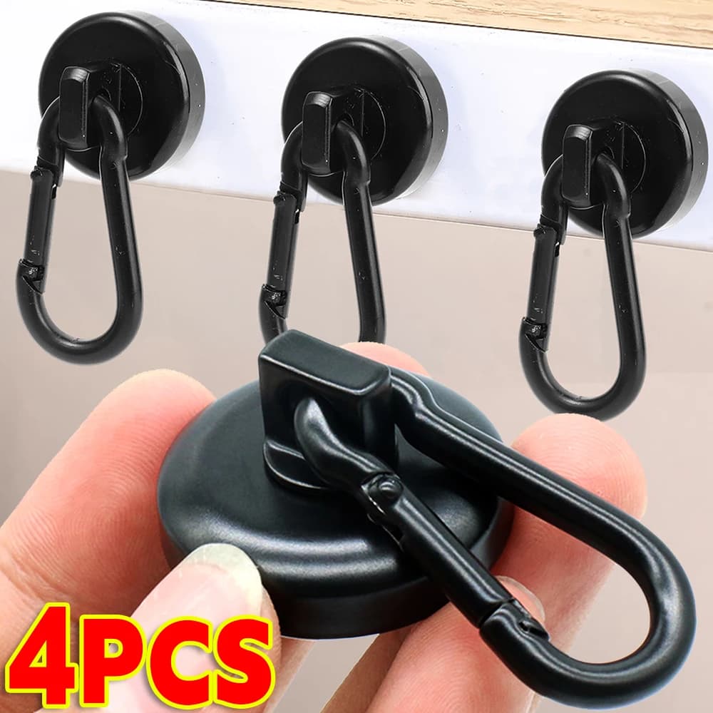 Magnetic hooks for carabiner for heavy loads 360 ° Hook for key rings with robust and swivel magnetic ring with swivel holders