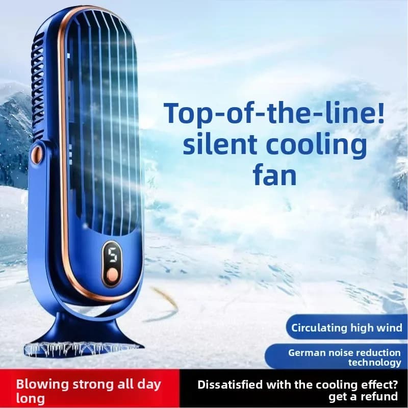 HUIBAOGE Desktop fan, cooling air conditioner fan, silent oscillating cooler for student dormitory bedroom, small electric fan