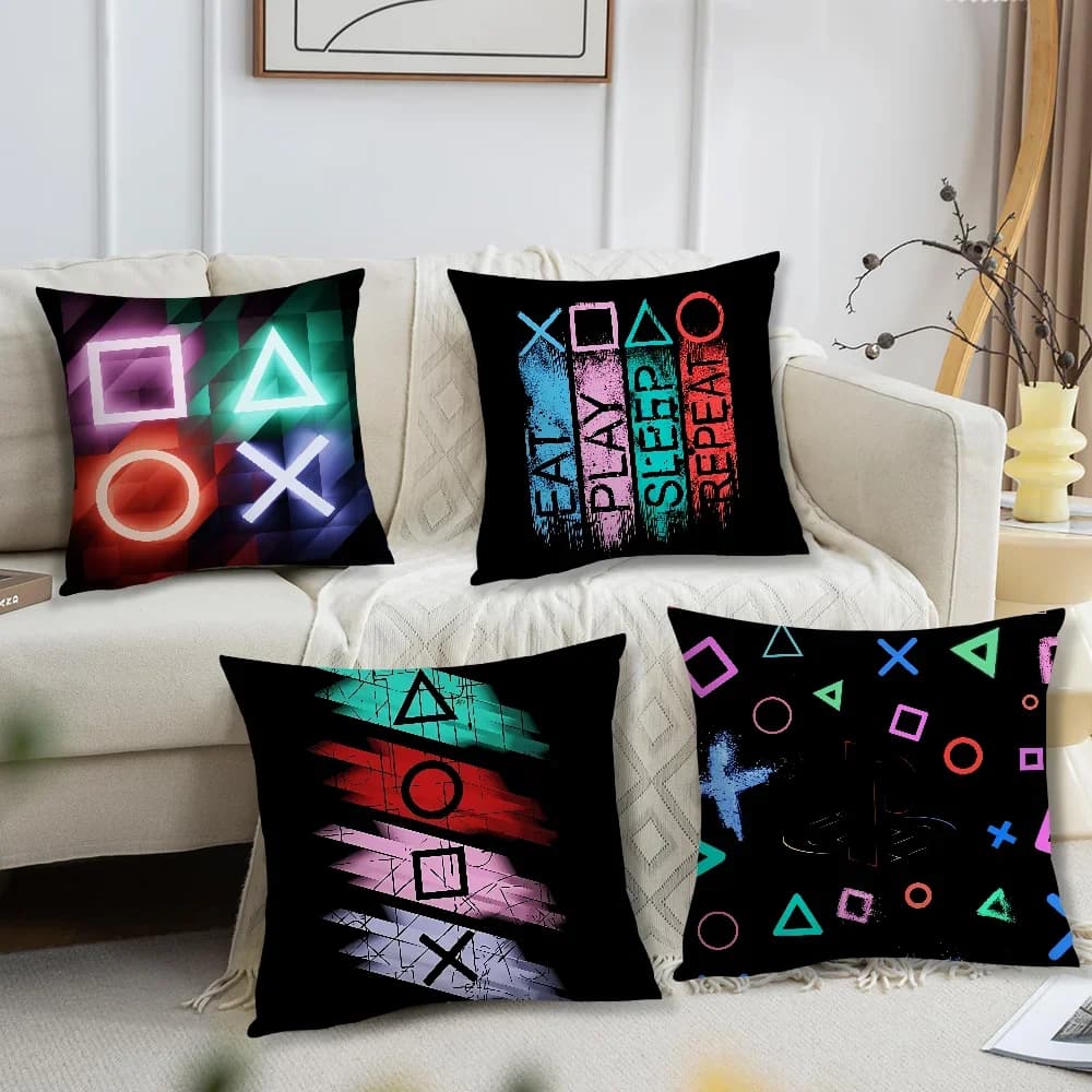 Fodere per cuscini con stampa geometrica colorata, per ufficio, auto, divano, letto, decorazione per la casa e la camera da letto