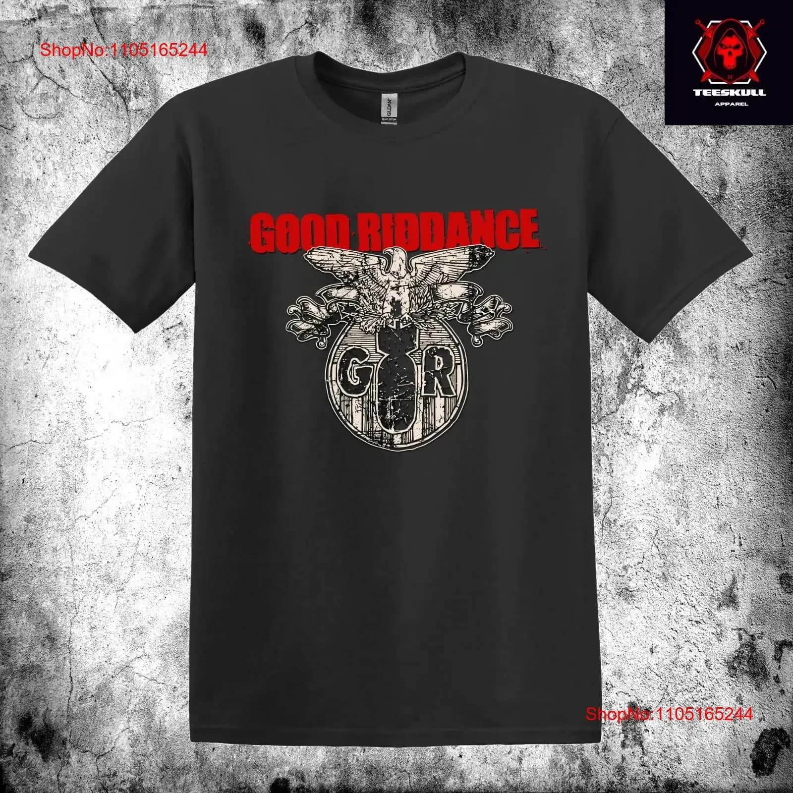 Good Riddance Punk Rock Band T Shirt Cotone pesante S 3XL vintage Lavato Traspirante Leggermente Versatile homme Grafica casual