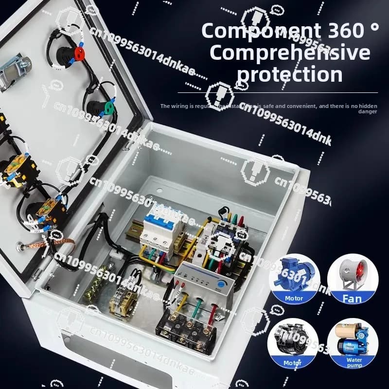 Quadro di Distribuzione Elettrica Trifase per Motori Pompa Acqua e Ventilatori 380V, Prodotto Finito 4/7.5/11KW