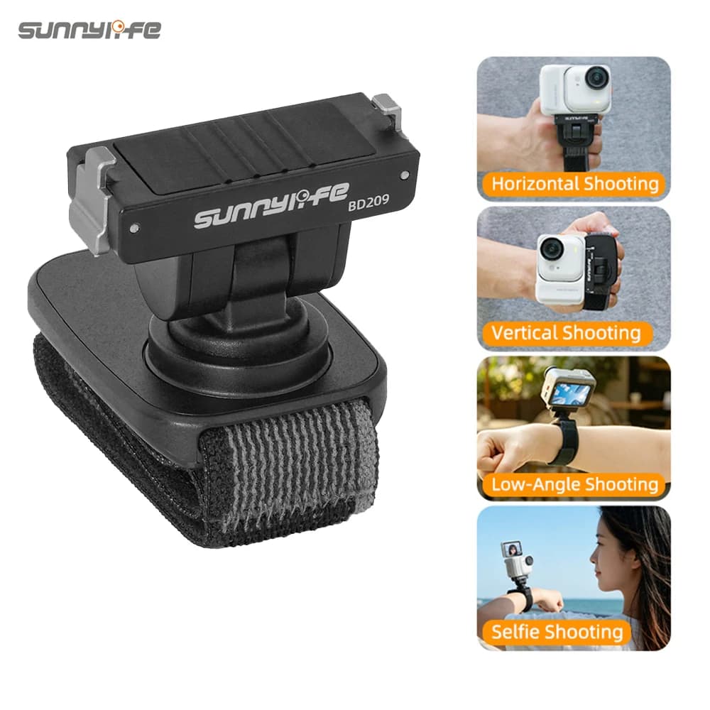 Sunnylife Magnetic Quick‑Release for Insta360 GO Ultra Wrist Strap Adjustable Velcro Wrist Band Expansion Hand Strap Shooting