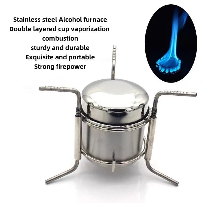 Camping Alcohol Stove for picnic Camping Oven Liquid Alcohol Stove for Outdoor Stainless Steel Portable Liquid Burner
