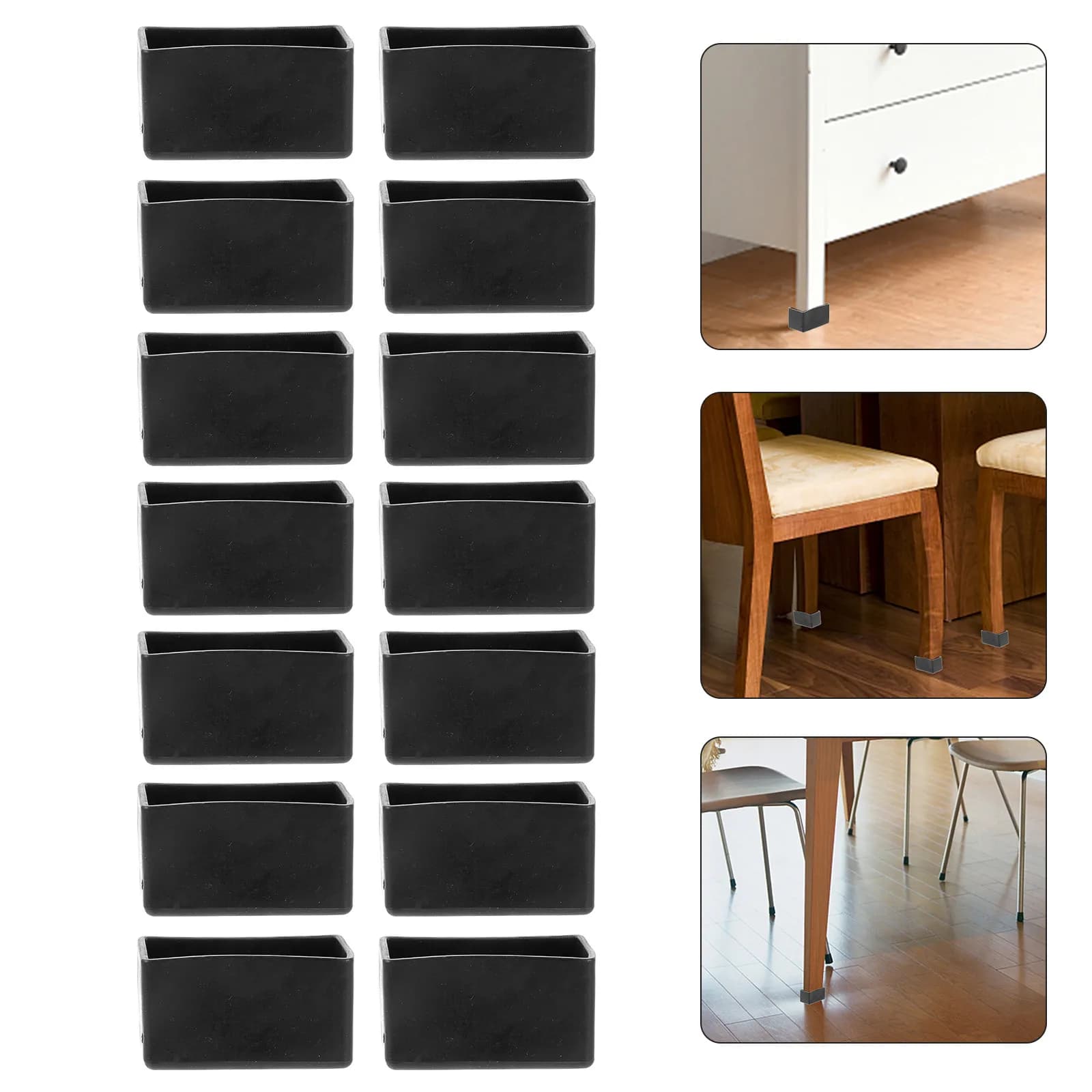 20 Pezzi Coprigambe Antiscivolo in Gomma per Sedie, Protezioni per Gambe di Mobili per Pavimenti in Legno, Facile Installazione, Antiscivolo per Tavoli e Sedie da Camera da Letto