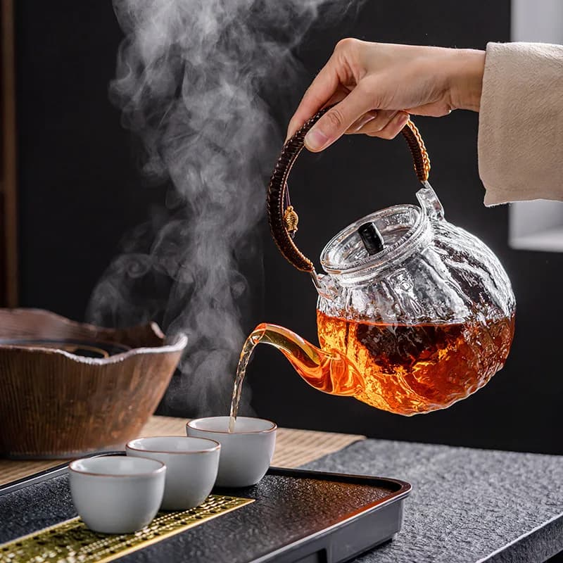 HYS electric ceramic stove tea brewer heat-resistant glass steaming dual-purpose teapot tea set household kettle health pot tea