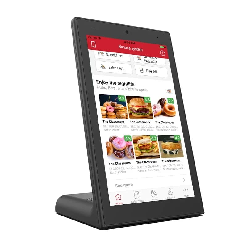 L shape 10.1 inch touch screen Customer Feedback Evaluator tablet for Bank Restaurant ordering
