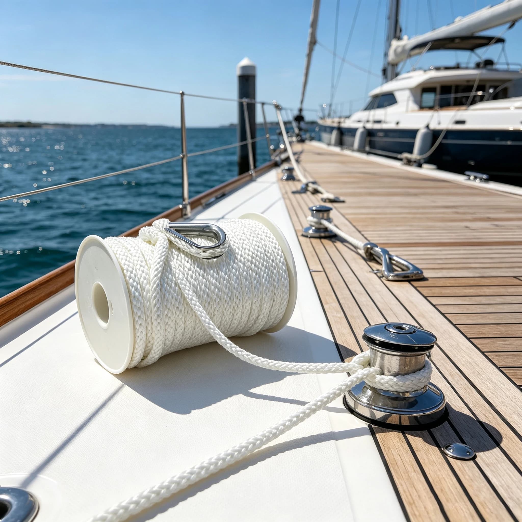 Marine Mooring Ropes, Multi-Purpose Speedboat Dock Ropes, Sailboat Dock Fixing Ropes, Jet Ski Tow Ropes, Kayak Binding Straps, High-Strength Wear-Resistant Water Sports Ropes, Nautical Equipment