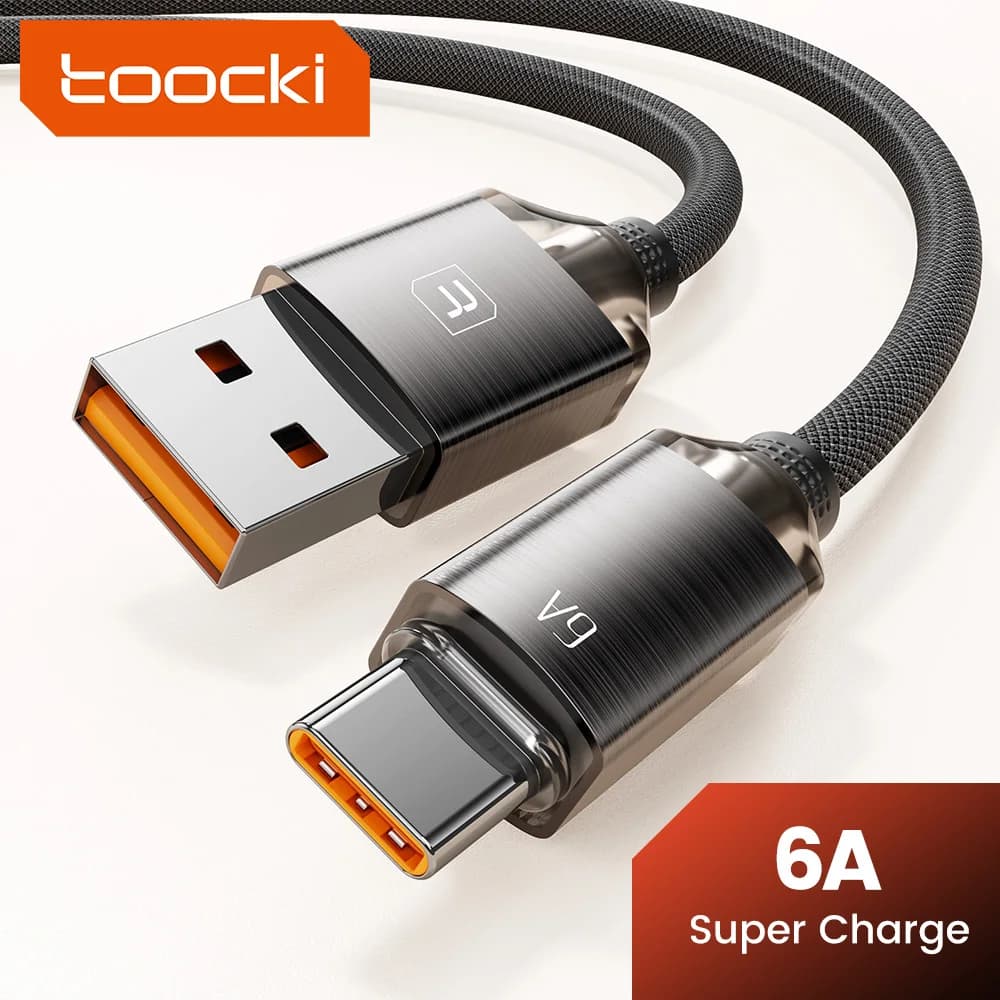 Type C 6A Super Fast charging cable USB C fast charging cable Phone charger for Samsung Xiaomi Huawei Oneplus POCO OPPO