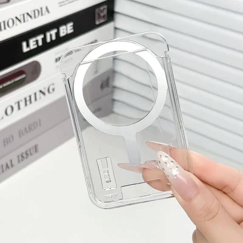 Transparent Acrylic Magnetic Wallet/card Holder With Photo Pocket, Compatible, Magnetic Card Holder, Phone Case Accessor