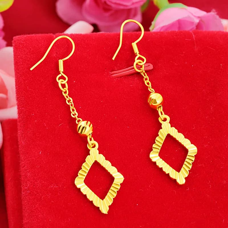 Exquisite Craft Long Tassel Earrings For Women 24K Gold AU999 | Smooth tassels, fine workmanship