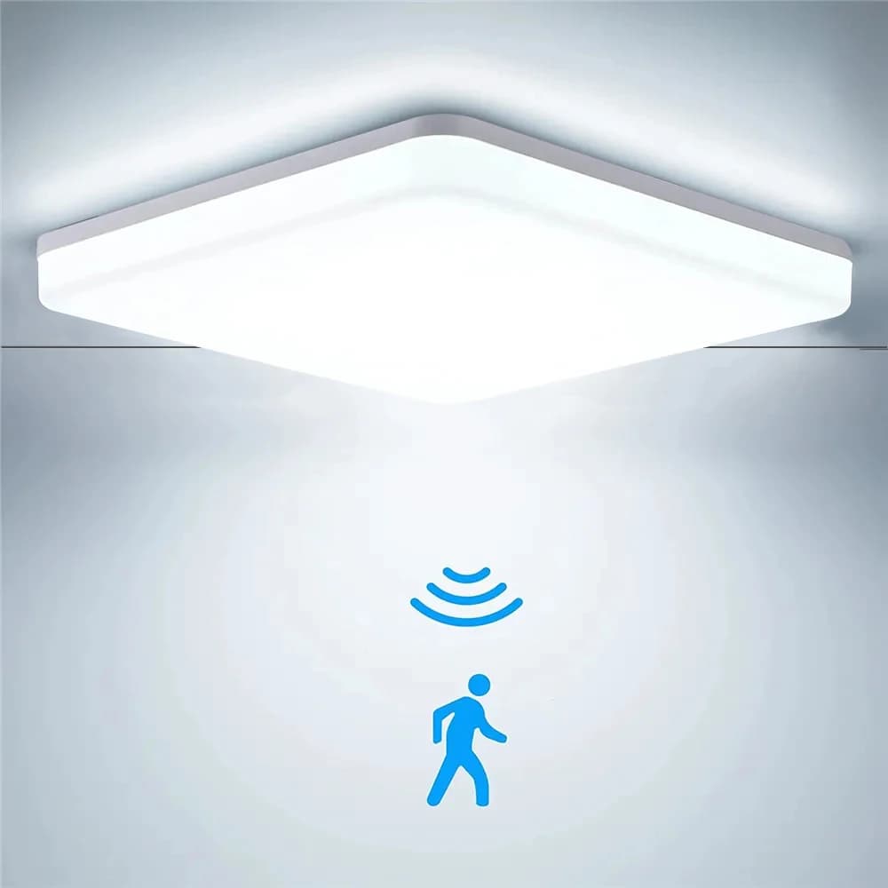 Lampada da soffitto a LED impermeabile ultra sottile Bagno 30W 20W 15W Sensore di movimento PIR Lampada da cucina intelligente AC85-265V per corridoio corridoio
