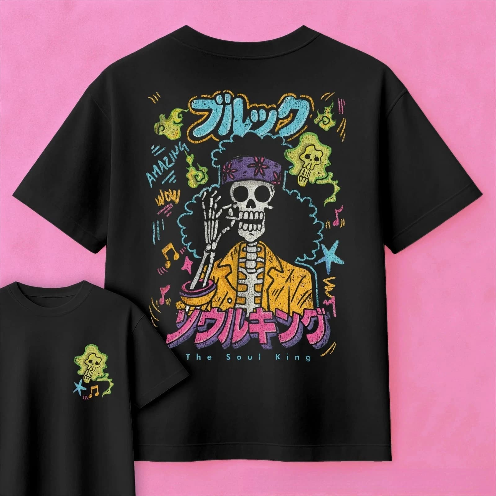One Piece Anime Brook Soul King T Shirt Men Women Cotton Short Sleeve Tee Tops 2026 Summer Graphic Print Streetwear Casual Y2k