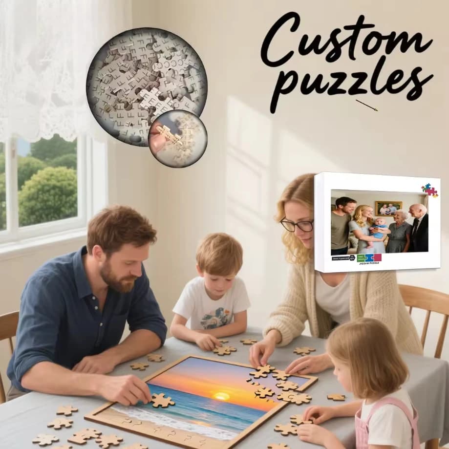 Puzzle personalizzato da 500/1000/1200/2000 pezzi, gioco di puzzle personalizzato, un regalo unico per te e la tua famiglia.