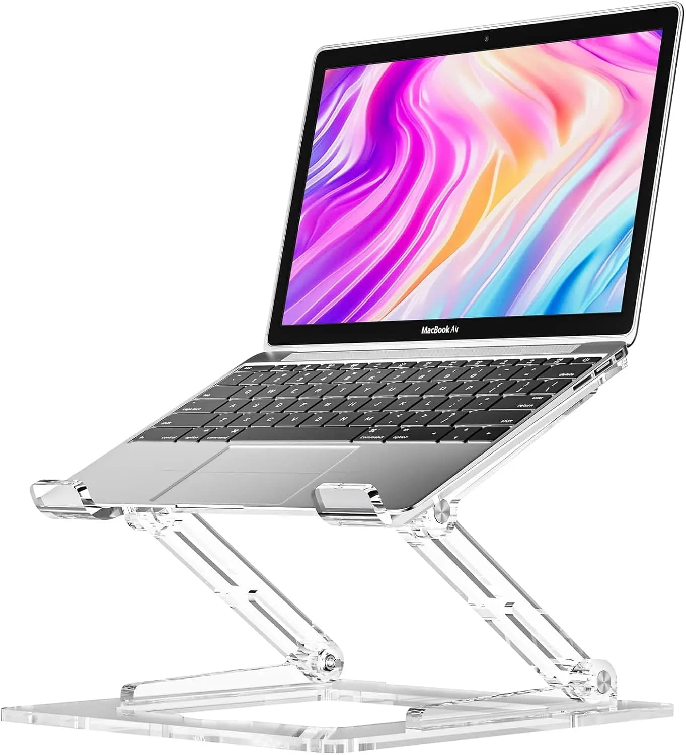 Supporto per Laptop da Scrivania, Rialzo Portatile in Acrilico, Supporto Ergonomico Regolabile per Computer Portatile MacBook Air Pro