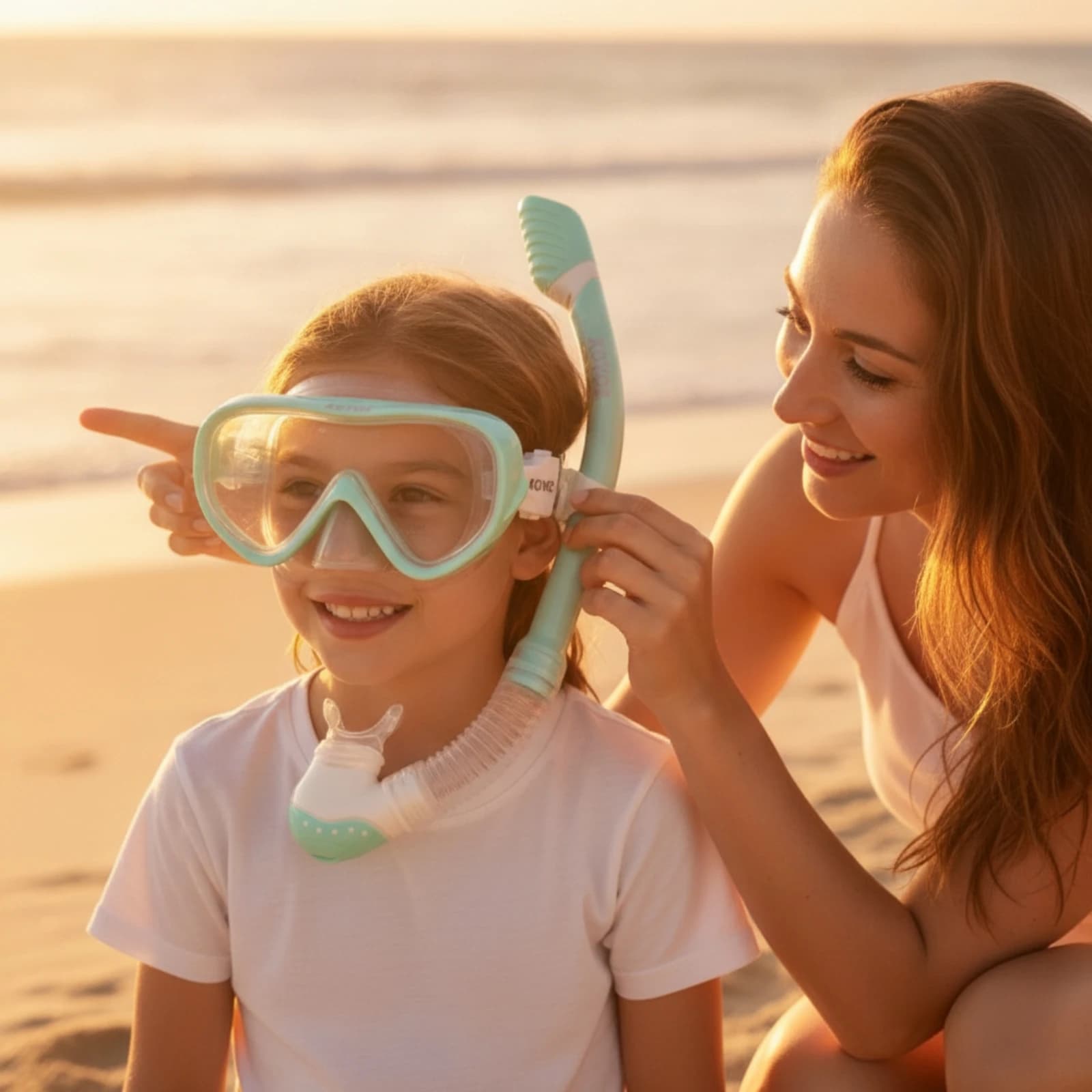 Kids Snorkel Set Flexible Snorkeling Mask with Snorkel Gear Soft Silicone Comfortable for Beginners, Beach, Pool
