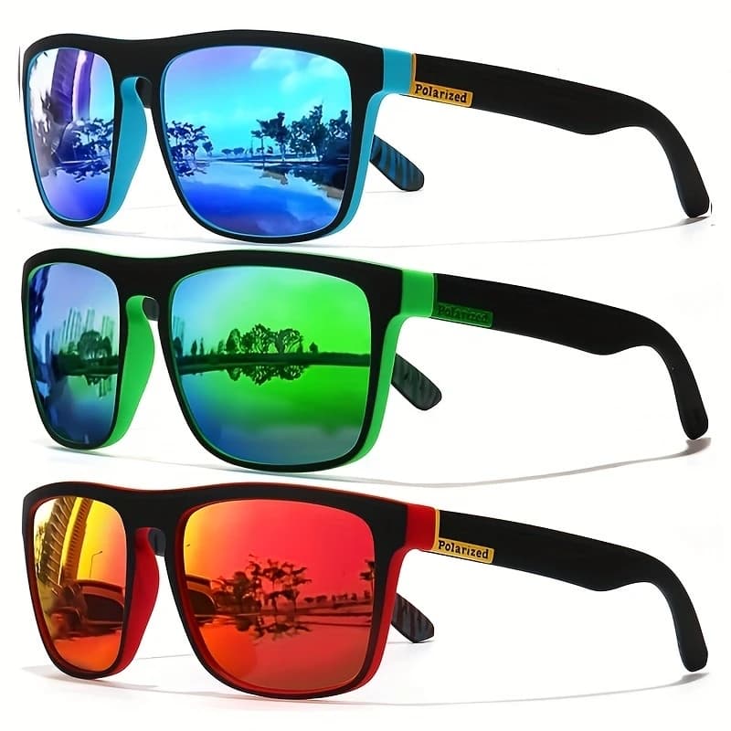 Vintage Fashion Men's Square Polarized Sunglasses Guide Fishing Sunglasses Luxury Brand Sunglasses Driver Glasses UV400