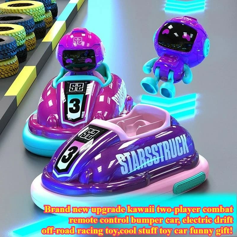 Auto Giocattolo Telecomandata Fuoristrada per Due Giocatori, Regalo Divertente, Mini Auto RC con Luci, Giocattoli per Bambini