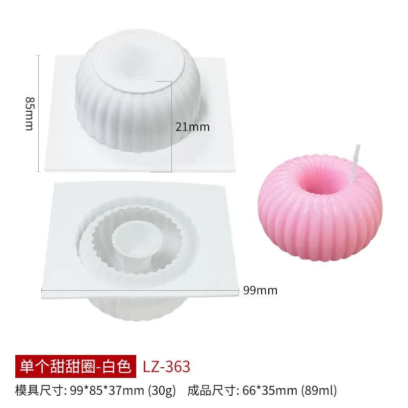 DIY Big Donut Silicone Candle Mold Handmade Chocolate Cookie Biscuit Baking Molds Plaster Epoxy Resin Mould Home Crafts Decor