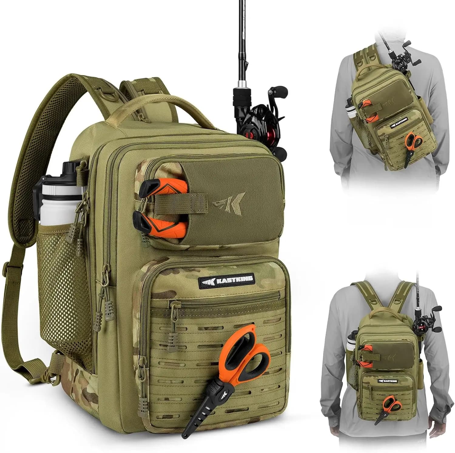 Borsa Tattica a Tracolla - Zaino Leggero per la Pesca, Contenitore per Attrezzatura da Pesca, Regalo per Uomini