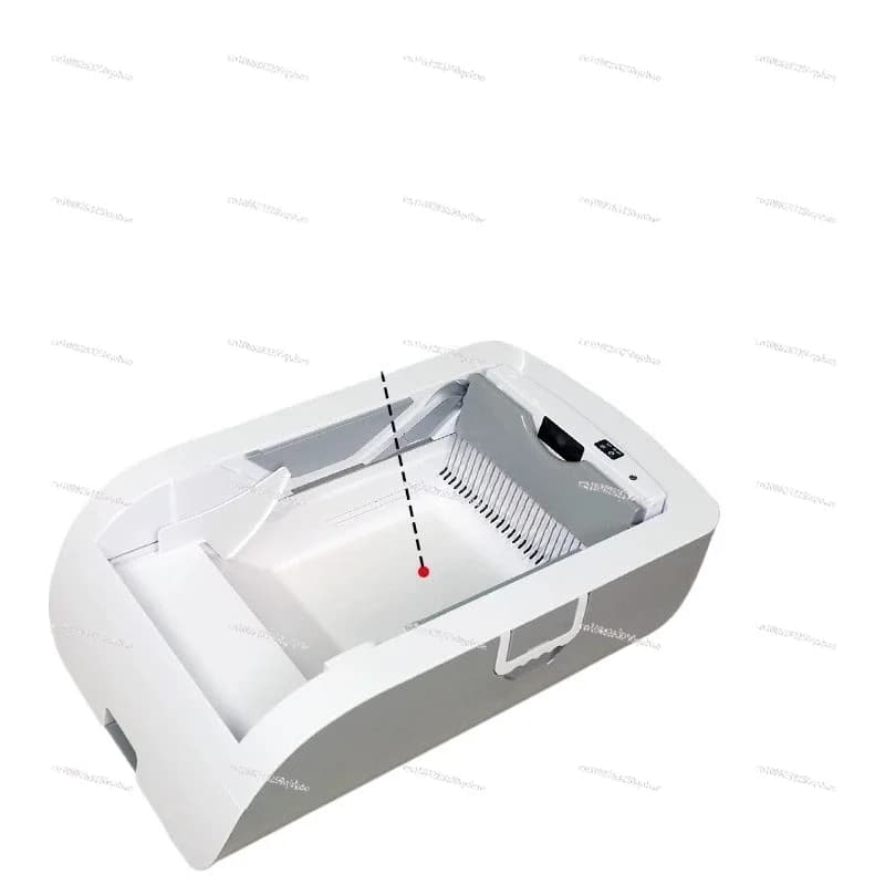 Lettiera per gatti, deodorante e paletta per merda elettrica di grandi dimensioni a prova di spruzzi, semichiusa e completamente automatica