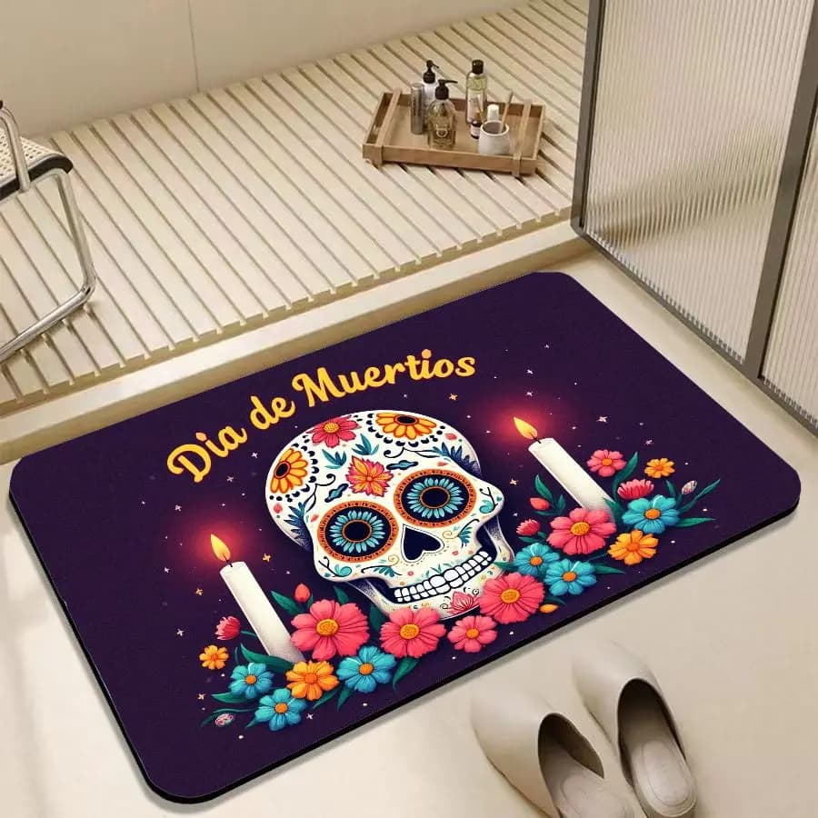 VIKAMA Ghost Night Doormat, 3D Evil Pumpkins and Full Moon Entrance Rug