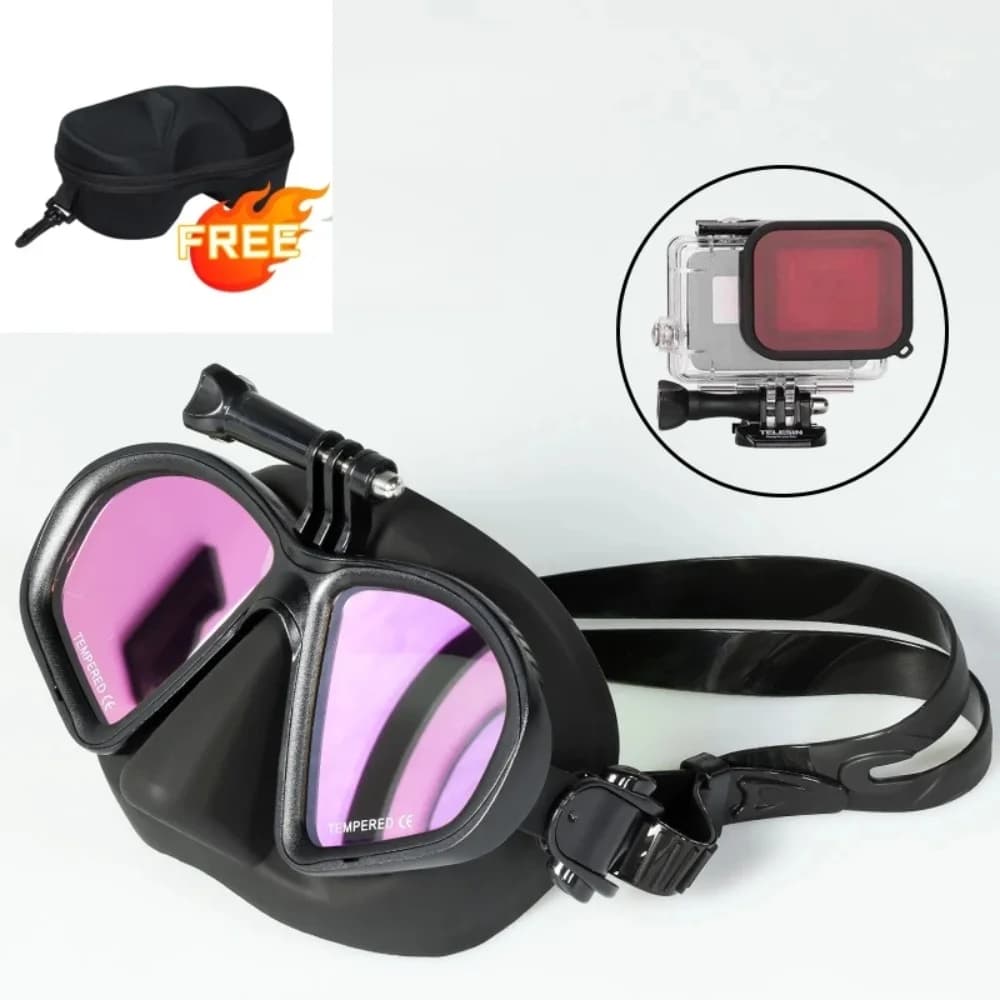 Underwater camera Anti-Fog Panoramic view Underwater masks Snorkel Snorkel diving equipment Camera support for Go Pro