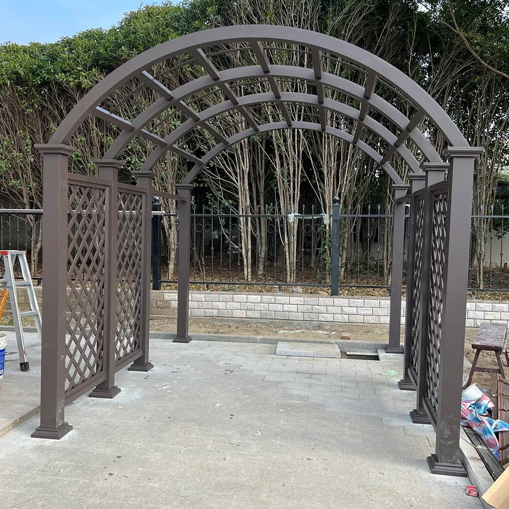 Traliccio ad Arco per Piante in Vaso, Divisorio Decorativo per Interni con Fioriere per la Verdura del Soggiorno