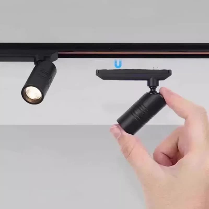 Mini Spot Light da 2 W per vetrine modello di gioielli Illuminazione Faretto a binario magnetico Libreria Armadietto del vino Striscia luminosa 12/24 V