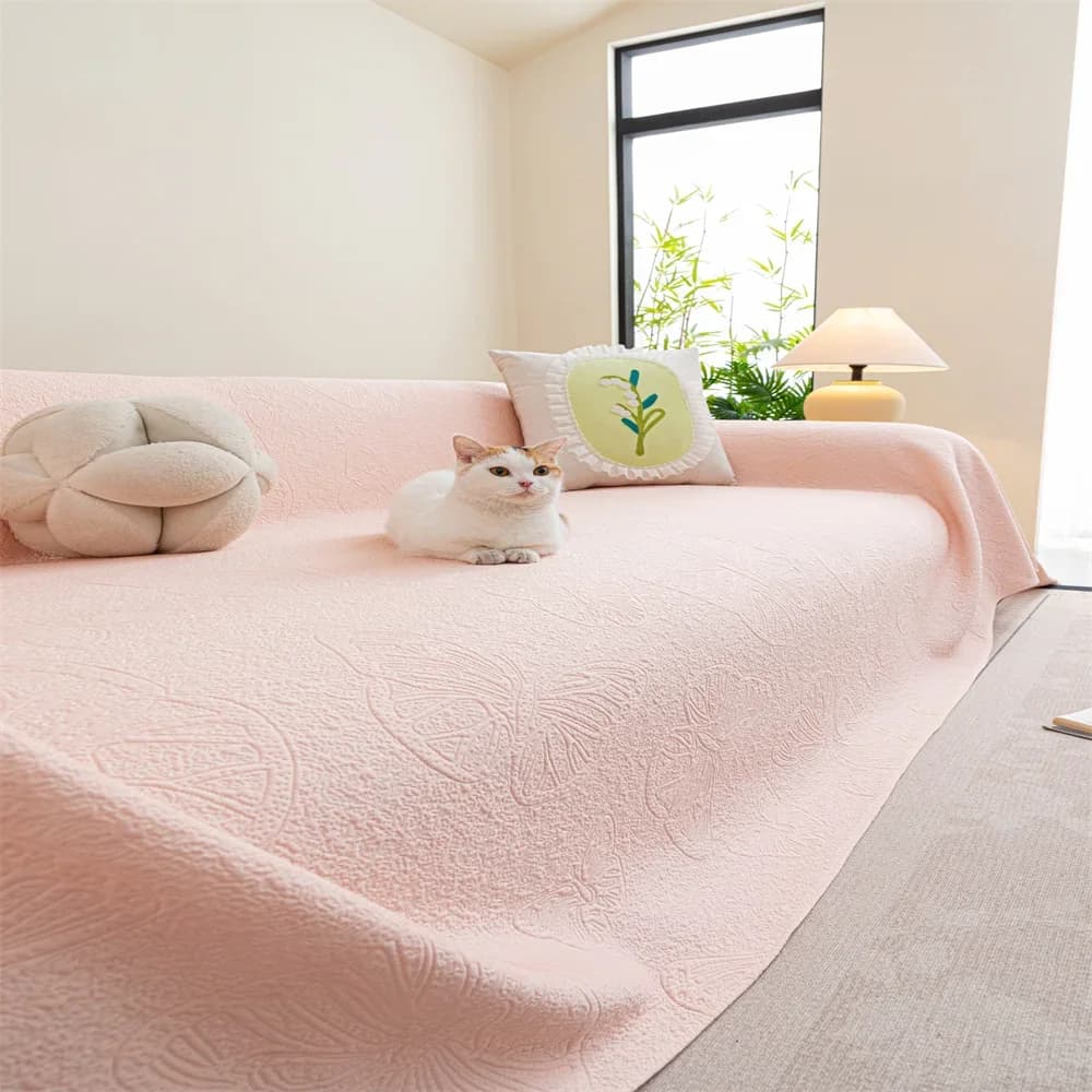2026 Retro French Style Light Luxury Sofa Cover Universal Non-Slip All-Season Fabric High-Quality Sofa Slipcover Anti-Cat