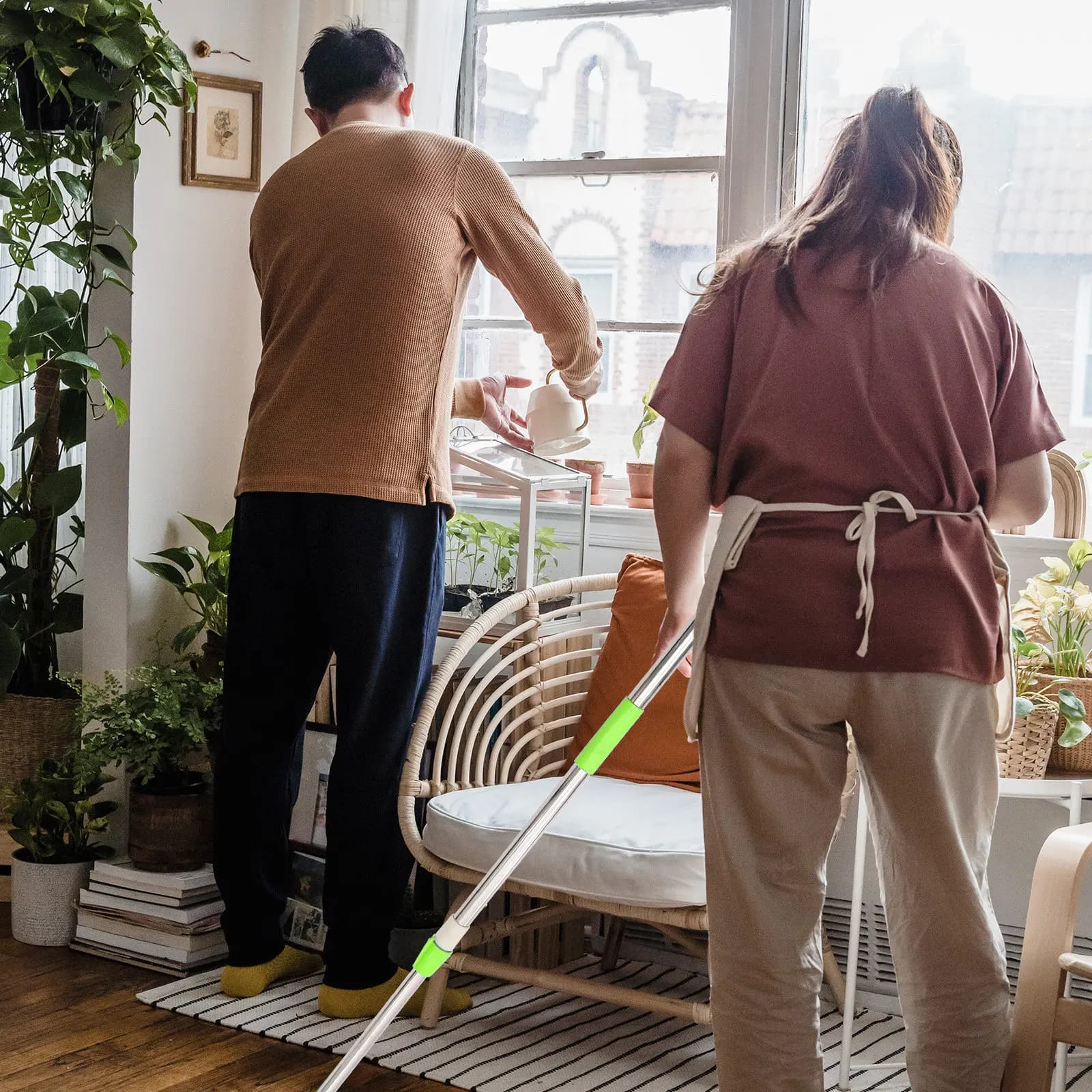 Set di 1 Asta di Ricambio per Mop Rotante, Prestazioni Eccellenti, Design Semplice, Asta in Acciaio Inossidabile per Pulizia Pavimenti