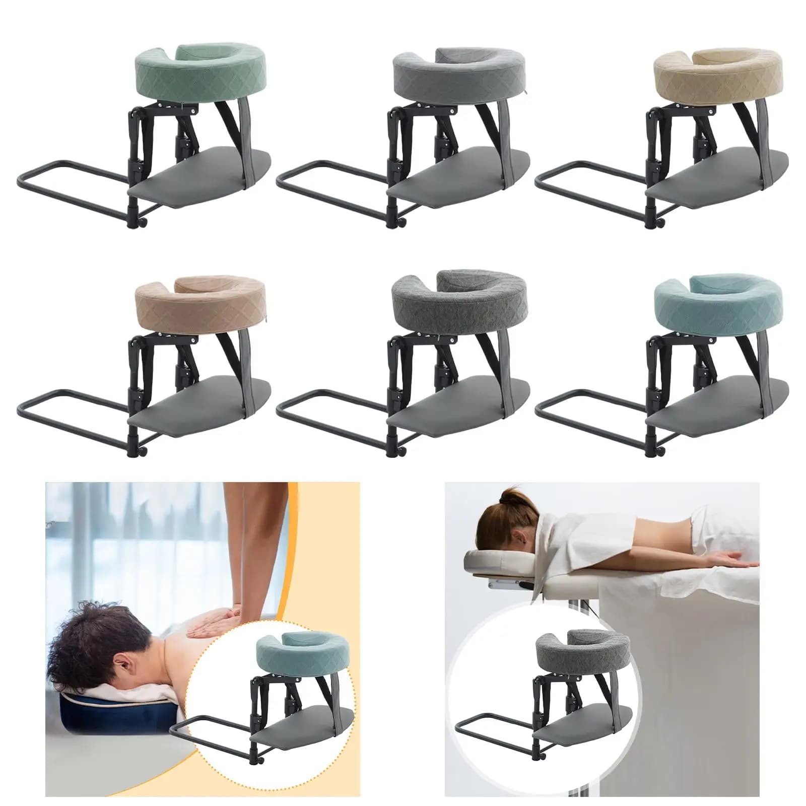 Kit Massaggio per Materasso, Poggiatesta Massaggiante per Letto, Cuscino Ergonomico Regolabile per Collo e Testa