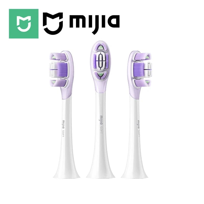 Replacement heads for MIJIA oscillating electric toothbrush, (soft and clean), 100% original, compatible with MES609 MES610 MES613