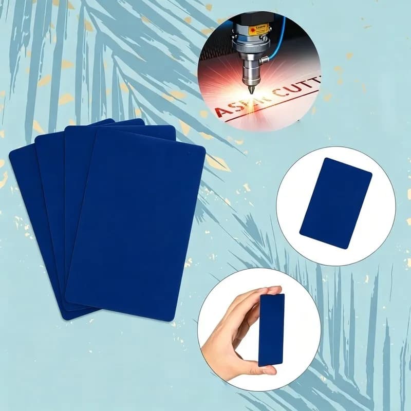 33 pcs 0.45mm Laser Engraving Cards, Aluminum Smooth Surface, Business Card Making Gift Name Cards, Durable Scratch Resistant
