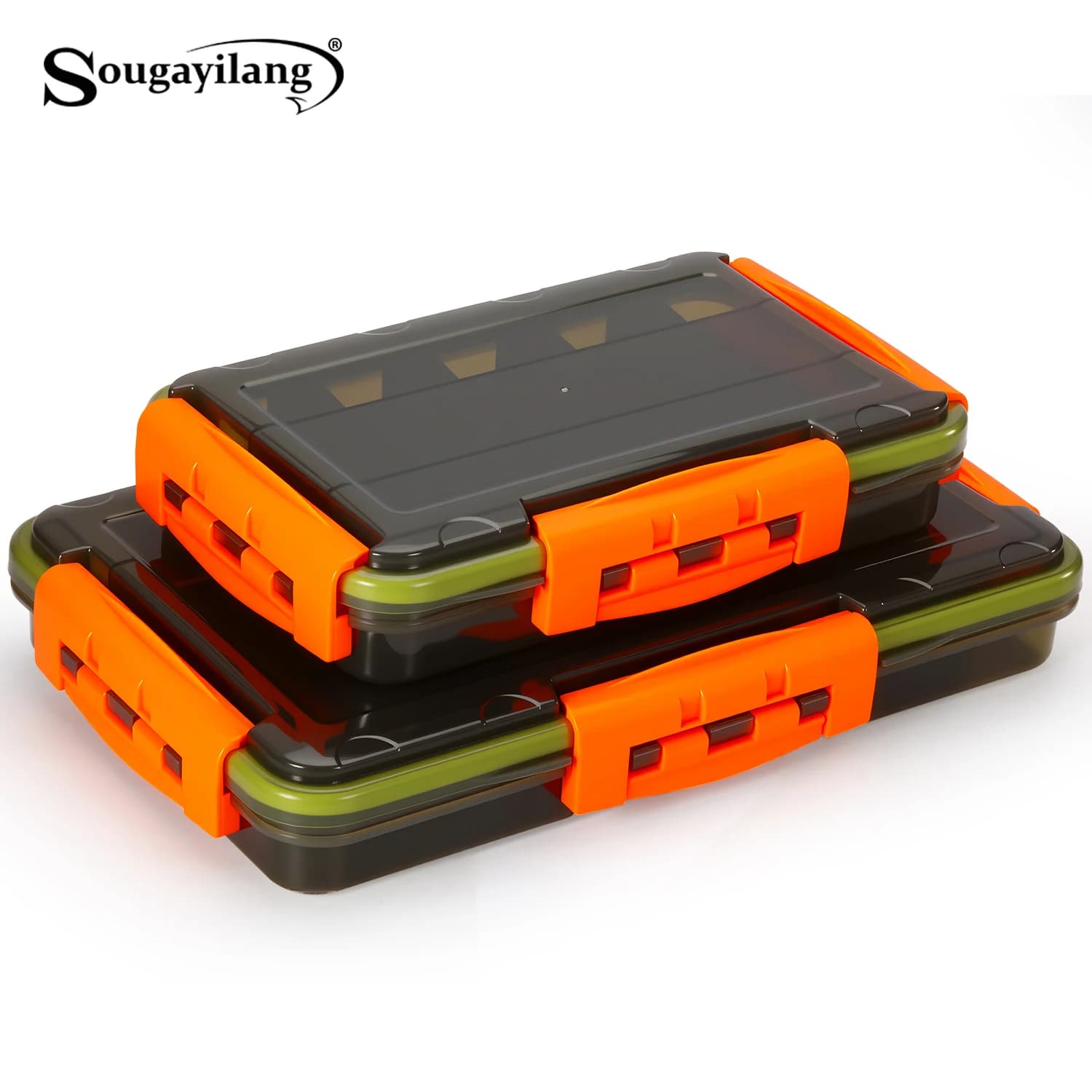 Sougayilang Fishing Equipment Box 360 ° Organizer for Fishing Accessories Waterproof with Adjustable Dividers, Reinforced and Urti Resistant