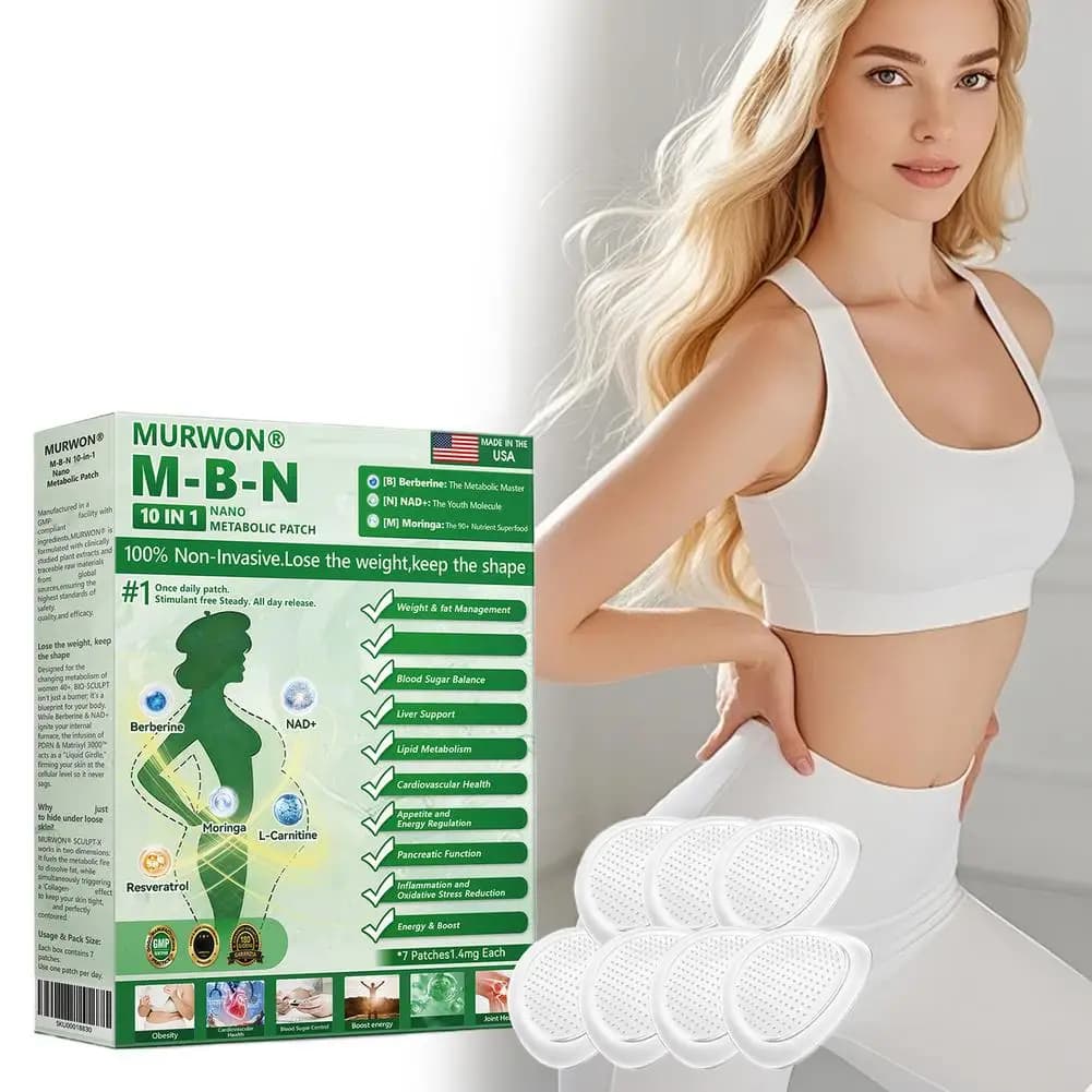 Nano Patch Metabolic 10 in 1 for Weight and Fat Management, Glycemia Balance, Epatic Support, Lipid Metabolism, Cardiovascular
