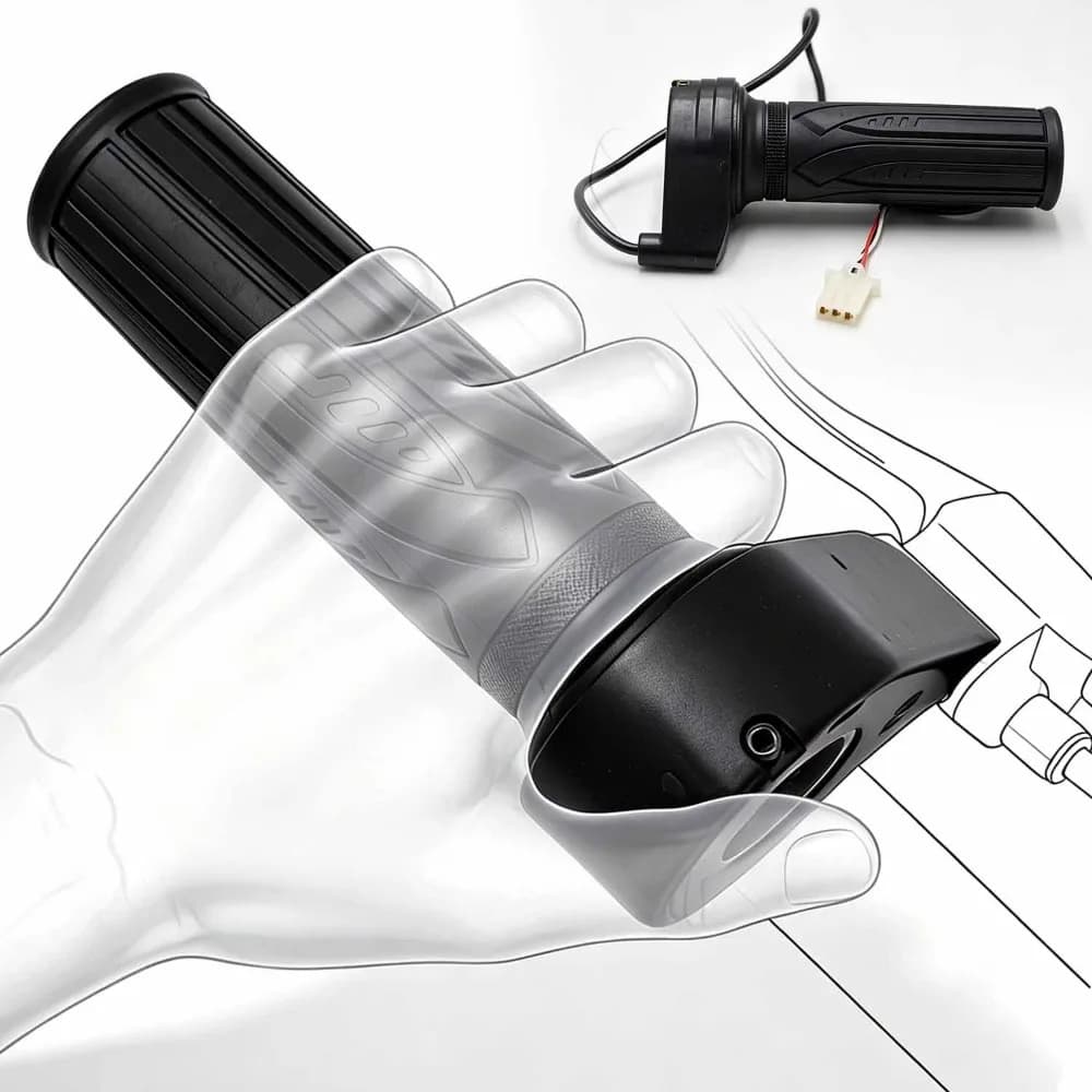 E-Bike Speed Control Twist Throttle Grip Forward Function Anti Slip Handlebar for Electric Scooter Bicycle Repair Accessory Part