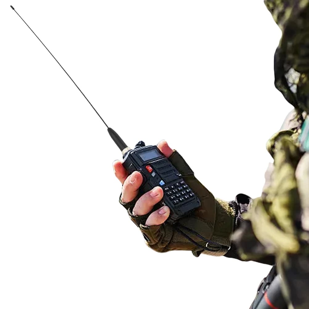 Antenna RH771S 144/430MHz Dual Band UHF VHF in Lega di Titanio, Guadagno Elevato 2.15/3.4dB, per Walkie Talkie Portatili, Connettore SMA-Femmina