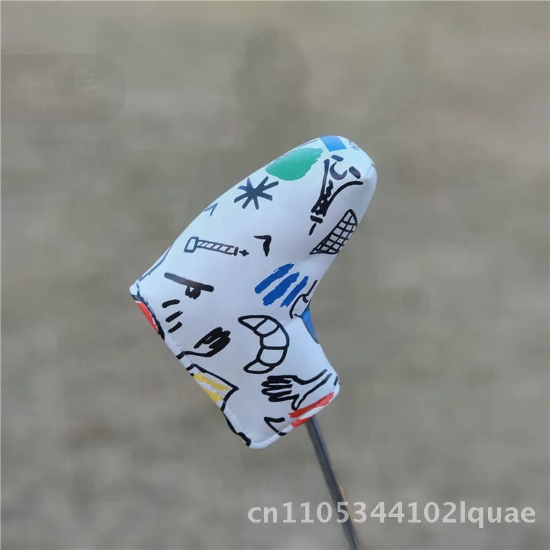 Coperture per mazze da golf per bambini Protezione per la testa della palla del putter in ferro e legno Accessori universali per impugnatura per mazze da golf in PU impermeabili per giovani