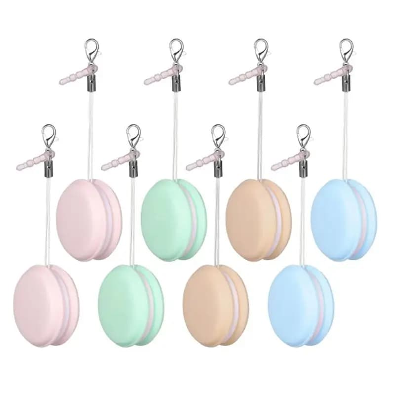 AEE4-Macaron Spazzola per la pulizia dello schermo del tergicristallo per la pulizia dello schermo del telefono cellulare con pendente decorativo della chiave del telefono cellulare