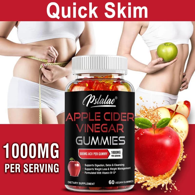 Apple Cider Vinegar Gummies - Fat Burner, Appetite Suppressant, Healthy Weight Loss, Cleanse, Vitamin Supplement