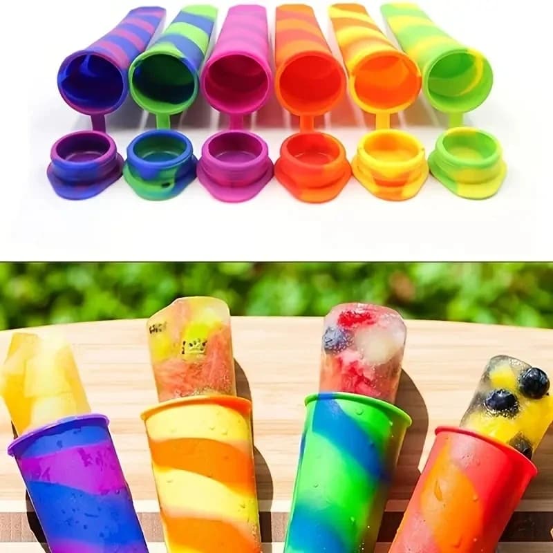 3 pz/lotto Summer Popsicle Maker Lolly Mold DIY Food-Grade Silicone Ice Cream Pop Mold Ice Lolly Ice Cube Mold colore casuale