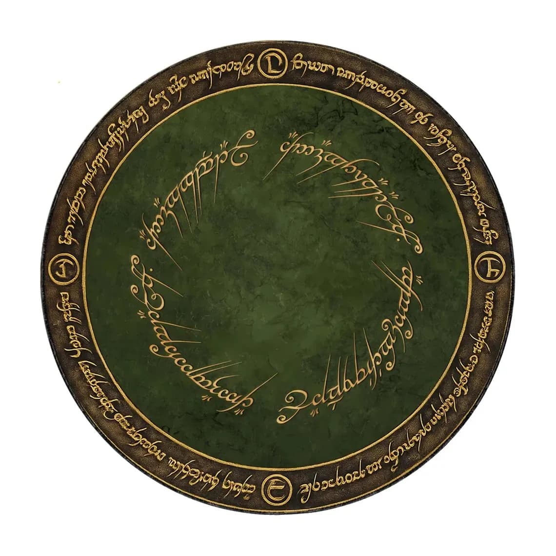 Round Green Fantasy Floor Rug – Enchanted Circle Design for Bedroom or Living Room Decor, Non-Slip & Cozy