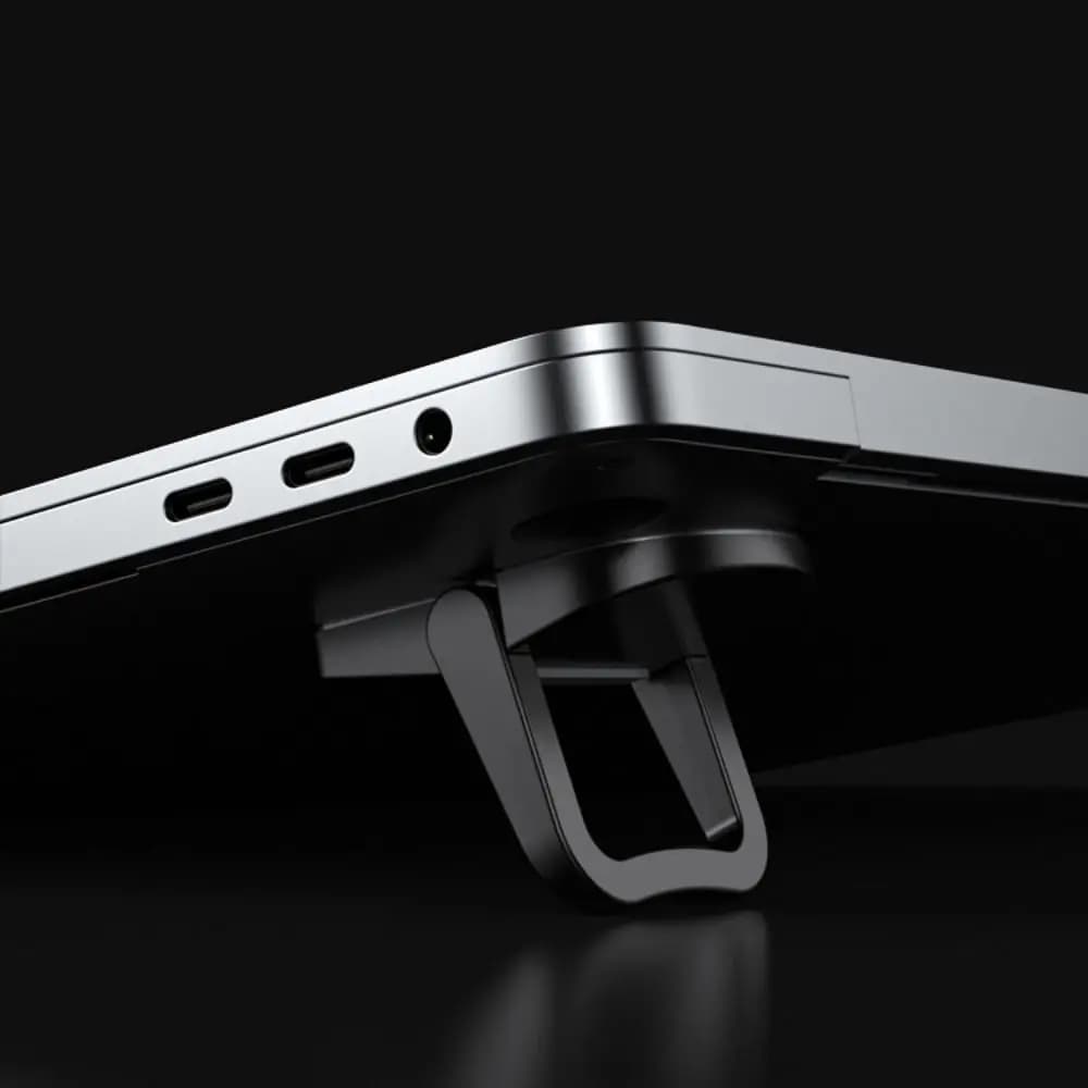 Supporto per laptop regolabile con design a gambe, supporto in alluminio, design invisibile, supporto portatile, supporto ergonomico per notebook, computer da scrivania
