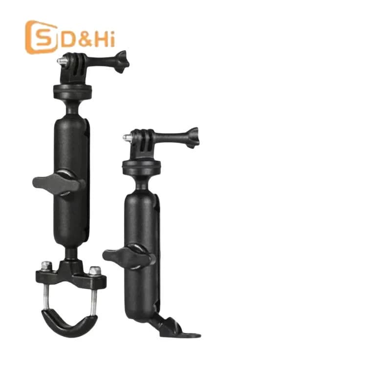 Supporto in metallo per fotocamera da moto/bicicletta, montaggio su manubrio/specchietto, per accessori action camera