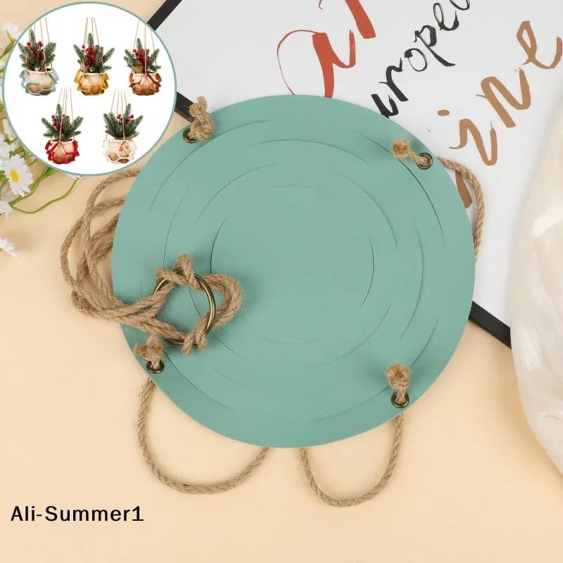 【E】Indoor And Outdoor Plant And Flower Multi-level Tray PU Leather Potted Plant Hanging Basket Hanging Tray