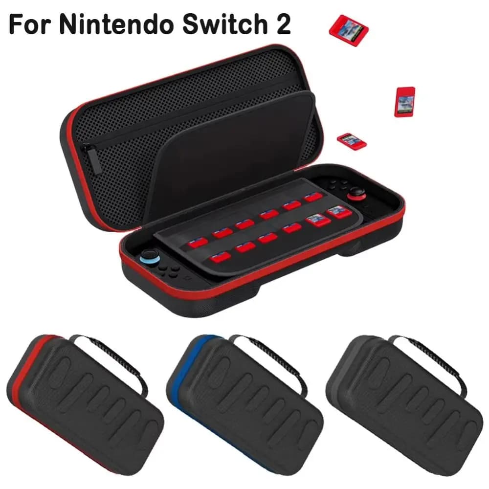 Custodia rigida portatile da trasporto Borsa protettiva antiurto antigraffio 24 slot per carte da gioco Custodia rigida per Nintendo Switch 2