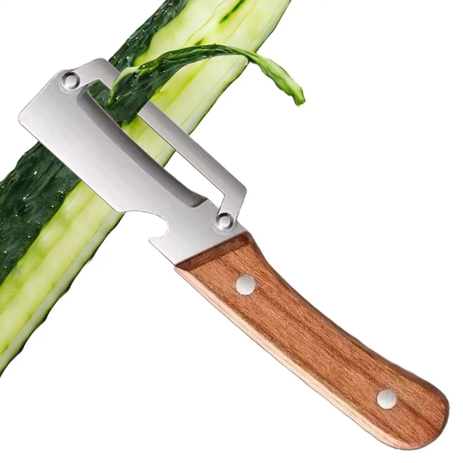 Stainless Steel Fruit Peeler Wooden Handle Paring Knife Planer Sugarcane Household Thick Fruits Vegetables Scraping Tools