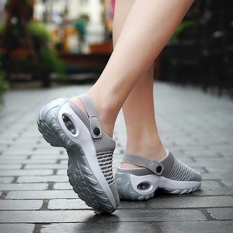 Zoccoli ortopedici in rete Supporto per arco plantare Scarpe da passeggio Pantofole da esterno traspiranti per le donne Regalo della mamma
