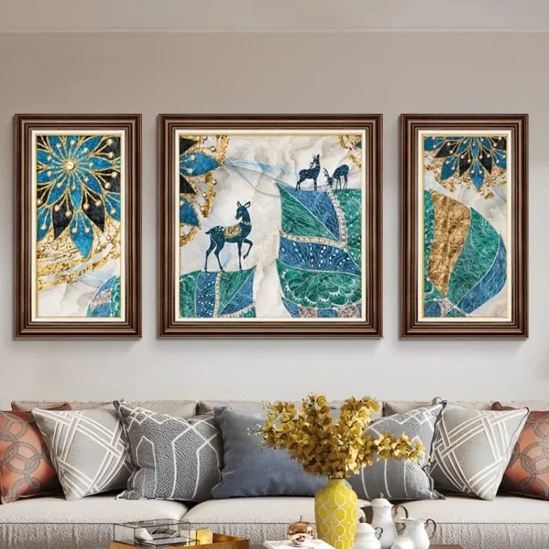 Home Decor Items Bedroom Marvel Painting Calligraphy Arts Deer Set Of 3 Room Decoration Poster Wall Art Room Decor Posters
